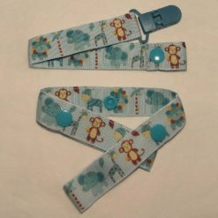 Lot Attache-Sucette et Attache-Doudou clip plastique - bleu-savane