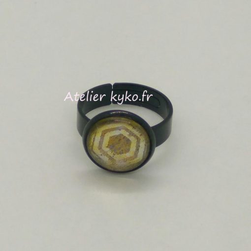 Bague Noire Cabochon (Adulte) – Image 3