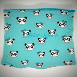 Snood Hiver Enfant 2 ans - Turquoise Pandas