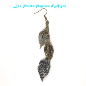 Boucles d'Oreilles Cascades Feuilles