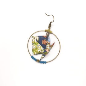 Boucles d'Oreilles Poissons Créoles Bleus