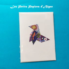 Carte Cocotte Blanc Bleu