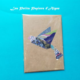 Caret Oiseau Kraft Bleu