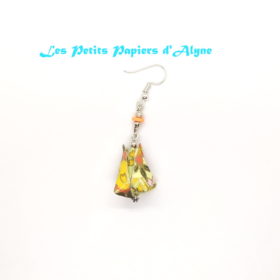 Boucles d'Oreilles Fleurs de Lotus Jaunes