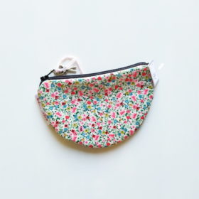 Porte Monnaie Demi Lune Petites Fleurs