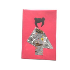 Carte JAponaise Rouge H2843