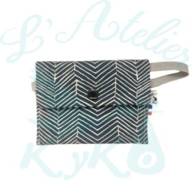 Chevrons Bleu Beige