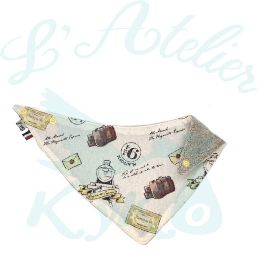 Bavoir Foulard Eponge beige – Image 7